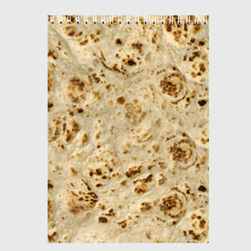 Скетчбук с принтом Лаваш в Белгороде, 100% бумага
 | 48 листов, плотность листов — 100 г/м2, плотность картонной обложки — 250 г/м2. Листы скреплены сверху удобной пружинной спиралью | Тематика изображения на принте: еда | лаваш | прикол | прикольные | хлеб