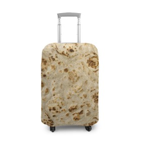 Чехол для чемодана 3D с принтом Лаваш в Белгороде, 86% полиэфир, 14% спандекс | двустороннее нанесение принта, прорези для ручек и колес | еда | лаваш | прикол | прикольные | хлеб