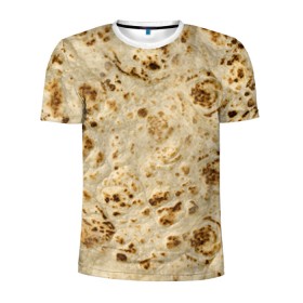 Мужская футболка 3D спортивная с принтом Лаваш в Белгороде, 100% полиэстер с улучшенными характеристиками | приталенный силуэт, круглая горловина, широкие плечи, сужается к линии бедра | Тематика изображения на принте: еда | лаваш | прикол | прикольные | хлеб