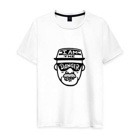 Мужская футболка хлопок с принтом I am the Danger (heisenberg) в Белгороде, 100% хлопок | прямой крой, круглый вырез горловины, длина до линии бедер, слегка спущенное плечо. | хайзенберг