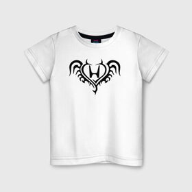 Детская футболка хлопок с принтом honda logo в Белгороде, 100% хлопок | круглый вырез горловины, полуприлегающий силуэт, длина до линии бедер | honda logo хонда