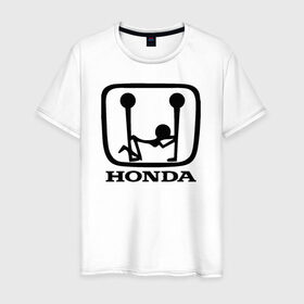 Мужская футболка хлопок с принтом Honda Logo Sexy в Белгороде, 100% хлопок | прямой крой, круглый вырез горловины, длина до линии бедер, слегка спущенное плечо. | 