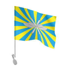 Флаг для автомобиля с принтом Флаг ВВС в Белгороде, 100% полиэстер | Размер: 30*21 см | авиатор | авиация | герб | летчику