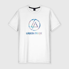 Мужская футболка премиум с принтом Linkin park sky в Белгороде, 92% хлопок, 8% лайкра | приталенный силуэт, круглый вырез ворота, длина до линии бедра, короткий рукав | linkin | park | линкин | парк