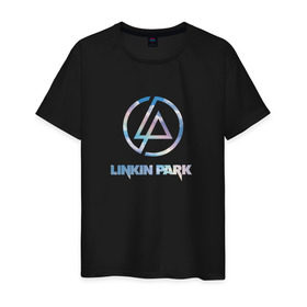 Мужская футболка хлопок с принтом Linkin park sky в Белгороде, 100% хлопок | прямой крой, круглый вырез горловины, длина до линии бедер, слегка спущенное плечо. | linkin | park | линкин | парк