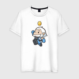 Мужская футболка хлопок с принтом Heavenly Jump в Белгороде, 100% хлопок | прямой крой, круглый вырез горловины, длина до линии бедер, слегка спущенное плечо. | Тематика изображения на принте: 