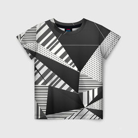 Детская футболка 3D с принтом Геометрия в Белгороде, 100% гипоаллергенный полиэфир | прямой крой, круглый вырез горловины, длина до линии бедер, чуть спущенное плечо, ткань немного тянется | геометрия | текстура | фигура