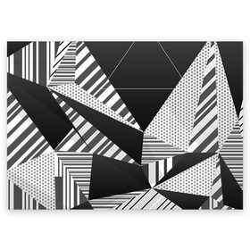 Поздравительная открытка с принтом Геометрия в Белгороде, 100% бумага | плотность бумаги 280 г/м2, матовая, на обратной стороне линовка и место для марки
 | Тематика изображения на принте: геометрия | текстура | фигура