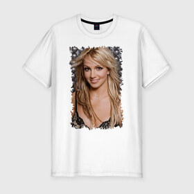 Мужская футболка премиум с принтом Britney Spears в Белгороде, 92% хлопок, 8% лайкра | приталенный силуэт, круглый вырез ворота, длина до линии бедра, короткий рукав | 