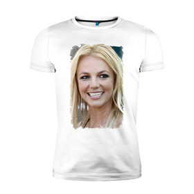 Мужская футболка премиум с принтом Britney Spears (retro style) в Белгороде, 92% хлопок, 8% лайкра | приталенный силуэт, круглый вырез ворота, длина до линии бедра, короткий рукав | britney spears | бритни спирс | звезда | певица