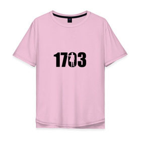 Мужская футболка хлопок Oversize с принтом 1703 в Белгороде, 100% хлопок | свободный крой, круглый ворот, “спинка” длиннее передней части | петербург | санкт | санкт петербург