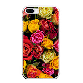 Чехол для iPhone 7Plus/8 Plus матовый с принтом Цветы в Белгороде, Силикон | Область печати: задняя сторона чехла, без боковых панелей | flower | девушкам | розы | цветочки | цветы