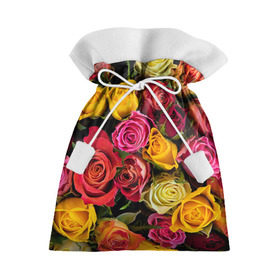 Подарочный 3D мешок с принтом Цветы в Белгороде, 100% полиэстер | Размер: 29*39 см | Тематика изображения на принте: flower | девушкам | розы | цветочки | цветы