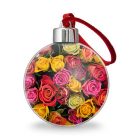 Ёлочный шар с принтом Цветы в Белгороде, Пластик | Диаметр: 77 мм | flower | девушкам | розы | цветочки | цветы