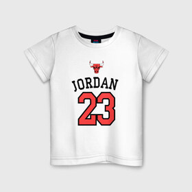 Детская футболка хлопок с принтом Jordan в Белгороде, 100% хлопок | круглый вырез горловины, полуприлегающий силуэт, длина до линии бедер | jordan