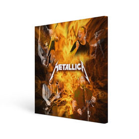 Холст квадратный с принтом METALLICA в Белгороде, 100% ПВХ |  | metallica | rock | металлика | метла | рок