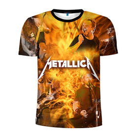 Мужская футболка 3D спортивная с принтом METALLICA в Белгороде, 100% полиэстер с улучшенными характеристиками | приталенный силуэт, круглая горловина, широкие плечи, сужается к линии бедра | metallica | rock | металлика | метла | рок