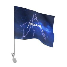 Флаг для автомобиля с принтом METALLICA в Белгороде, 100% полиэстер | Размер: 30*21 см | metallica | rock | металлика | рок