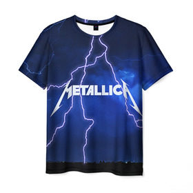 Мужская футболка 3D с принтом METALLICA в Белгороде, 100% полиэфир | прямой крой, круглый вырез горловины, длина до линии бедер | metallica | rock | металлика | рок