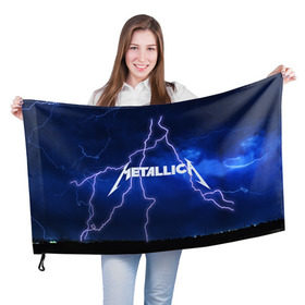 Флаг 3D с принтом METALLICA в Белгороде, 100% полиэстер | плотность ткани — 95 г/м2, размер — 67 х 109 см. Принт наносится с одной стороны | metallica | rock | металлика | рок