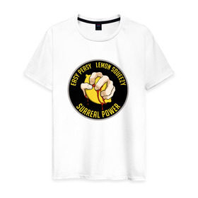 Мужская футболка хлопок с принтом Easy peasy lemon squezy в Белгороде, 100% хлопок | прямой крой, круглый вырез горловины, длина до линии бедер, слегка спущенное плечо. | Тематика изображения на принте: 