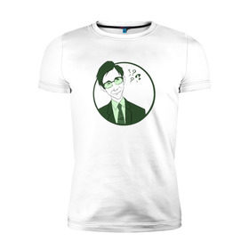 Мужская футболка премиум с принтом Ридлер в Белгороде, 92% хлопок, 8% лайкра | приталенный силуэт, круглый вырез ворота, длина до линии бедра, короткий рукав | Тематика изображения на принте: gotham | готэм | загадочник | ридлер