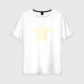 Женская футболка хлопок Oversize с принтом The Star в Белгороде, 100% хлопок | свободный крой, круглый ворот, спущенный рукав, длина до линии бедер
 | icon графика. логотип 