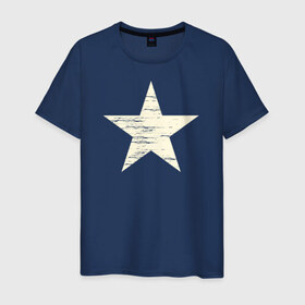Мужская футболка хлопок с принтом The Star в Белгороде, 100% хлопок | прямой крой, круглый вырез горловины, длина до линии бедер, слегка спущенное плечо. | icon графика. логотип 