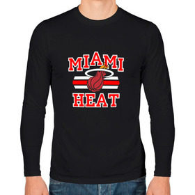 Мужской лонгслив хлопок с принтом Miami Heat в Белгороде, 100% хлопок |  | Тематика изображения на принте: basketball | nba | баскетболл | майами | нба | хит