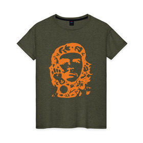 Женская футболка хлопок с принтом Che Guevara в Белгороде, 100% хлопок | прямой крой, круглый вырез горловины, длина до линии бедер, слегка спущенное плечо | che | che guevaracuba | guevara | гевара | куба | че | чегевара