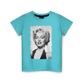 Детская футболка хлопок с принтом Мэрилин Монро (Marilyn Monroe) в Белгороде, 100% хлопок | круглый вырез горловины, полуприлегающий силуэт, длина до линии бедер | marilyn monroe | актриса | мэрилин монро | певица