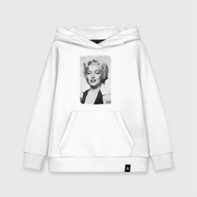 Детская толстовка хлопок с принтом Мэрилин Монро (Marilyn Monroe) в Белгороде, 100% хлопок | Круглый горловой вырез, эластичные манжеты, пояс, капюшен | Тематика изображения на принте: marilyn monroe | актриса | мэрилин монро | певица