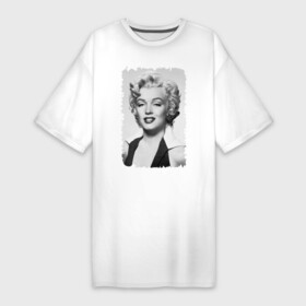 Платье-футболка хлопок с принтом Мэрилин Монро (Marilyn Monroe) в Белгороде,  |  | marilyn monroe | актриса | мэрилин монро | певица