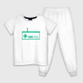 Детская пижама хлопок с принтом GamePad Nintendo classic в Белгороде, 100% хлопок |  брюки и футболка прямого кроя, без карманов, на брюках мягкая резинка на поясе и по низу штанин
 | 