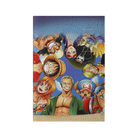 Обложка для паспорта матовая кожа с принтом One Piece в Белгороде, натуральная матовая кожа | размер 19,3 х 13,7 см; прозрачные пластиковые крепления | Тематика изображения на принте: anime | one piece | аниме | ван пис
