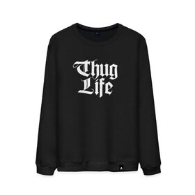 Мужской свитшот хлопок с принтом Thug Life 2pac в Белгороде, 100% хлопок |  | 2pac | life | rap | thug | tupac | рэп | тупак