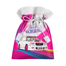 Подарочный 3D мешок с принтом Subaru в Белгороде, 100% полиэстер | Размер: 29*39 см | drag | eat | ej20 | forester | jdm | rainbow | sf5 | sleep | subaru | субару | супердрифтбитва | форестер