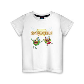 Детская футболка хлопок с принтом Шлёп-Шлёп и Быдыщ в Белгороде, 100% хлопок | круглый вырез горловины, полуприлегающий силуэт, длина до линии бедер | хлебоутки | шлёп шлёп и быдыщbreadwinners