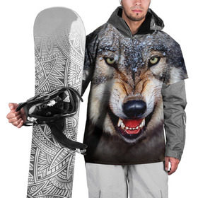 Накидка на куртку 3D с принтом Волк в Белгороде, 100% полиэстер |  | Тематика изображения на принте: волк | животные | злой волк | зубы | оскал