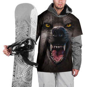 Накидка на куртку 3D с принтом Злой волк в Белгороде, 100% полиэстер |  | Тематика изображения на принте: волк | животные | злой волк | зубы | оскал