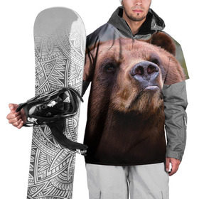 Накидка на куртку 3D с принтом Медведь в Белгороде, 100% полиэстер |  | Тематика изображения на принте: бурый | гризли | животные | медведь | мишка