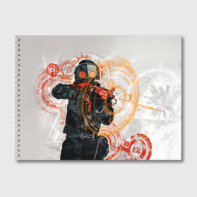 Альбом для рисования с принтом Counter Strike в Белгороде, 100% бумага
 | матовая бумага, плотность 200 мг. | counter | counter strike | cs go | csgo | strike | игры | контр | контр страйк | страйк