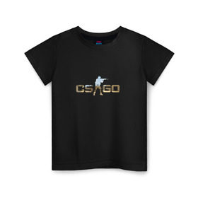 Детская футболка хлопок с принтом CS GO De dust 2 в Белгороде, 100% хлопок | круглый вырез горловины, полуприлегающий силуэт, длина до линии бедер | counter | cs | go | strike | игры | контр | кс | страйк