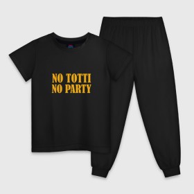 Детская пижама хлопок с принтом No Totti, No party в Белгороде, 100% хлопок |  брюки и футболка прямого кроя, без карманов, на брюках мягкая резинка на поясе и по низу штанин
 | franchesco | roma | totti | рома | тотти