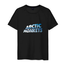 Мужская футболка хлопок с принтом Arctic Monkeys ice в Белгороде, 100% хлопок | прямой крой, круглый вырез горловины, длина до линии бедер, слегка спущенное плечо. | 