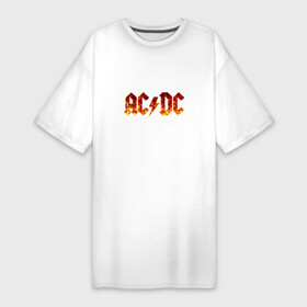 Платье-футболка хлопок с принтом AC DC в Белгороде,  |  | ас dcac dc | рок