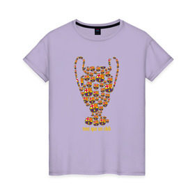 Женская футболка хлопок с принтом Mes que un club в Белгороде, 100% хлопок | прямой крой, круглый вырез горловины, длина до линии бедер, слегка спущенное плечо | barca | barcelona | барса | барселона