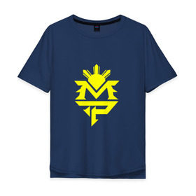 Мужская футболка хлопок Oversize с принтом Manny Pacquiao в Белгороде, 100% хлопок | свободный крой, круглый ворот, “спинка” длиннее передней части | Тематика изображения на принте: manny | pacquiao | бокс | мэни | мэнни | пакьяо
