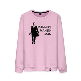 Мужской свитшот хлопок с принтом Manners Maketh Man в Белгороде, 100% хлопок |  | manners maketh man kingsman кингсман