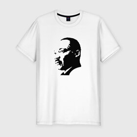 Мужская футболка премиум с принтом Мартин Лютер Кинг в Белгороде, 92% хлопок, 8% лайкра | приталенный силуэт, круглый вырез ворота, длина до линии бедра, короткий рукав | 